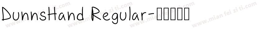 DunnsHand Regular字体转换